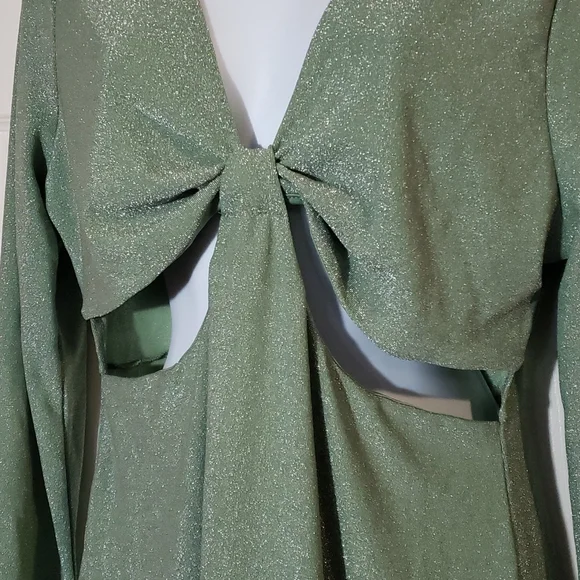 Wild Fable bodicon sage green cut out dress - Picture 4 of 11
